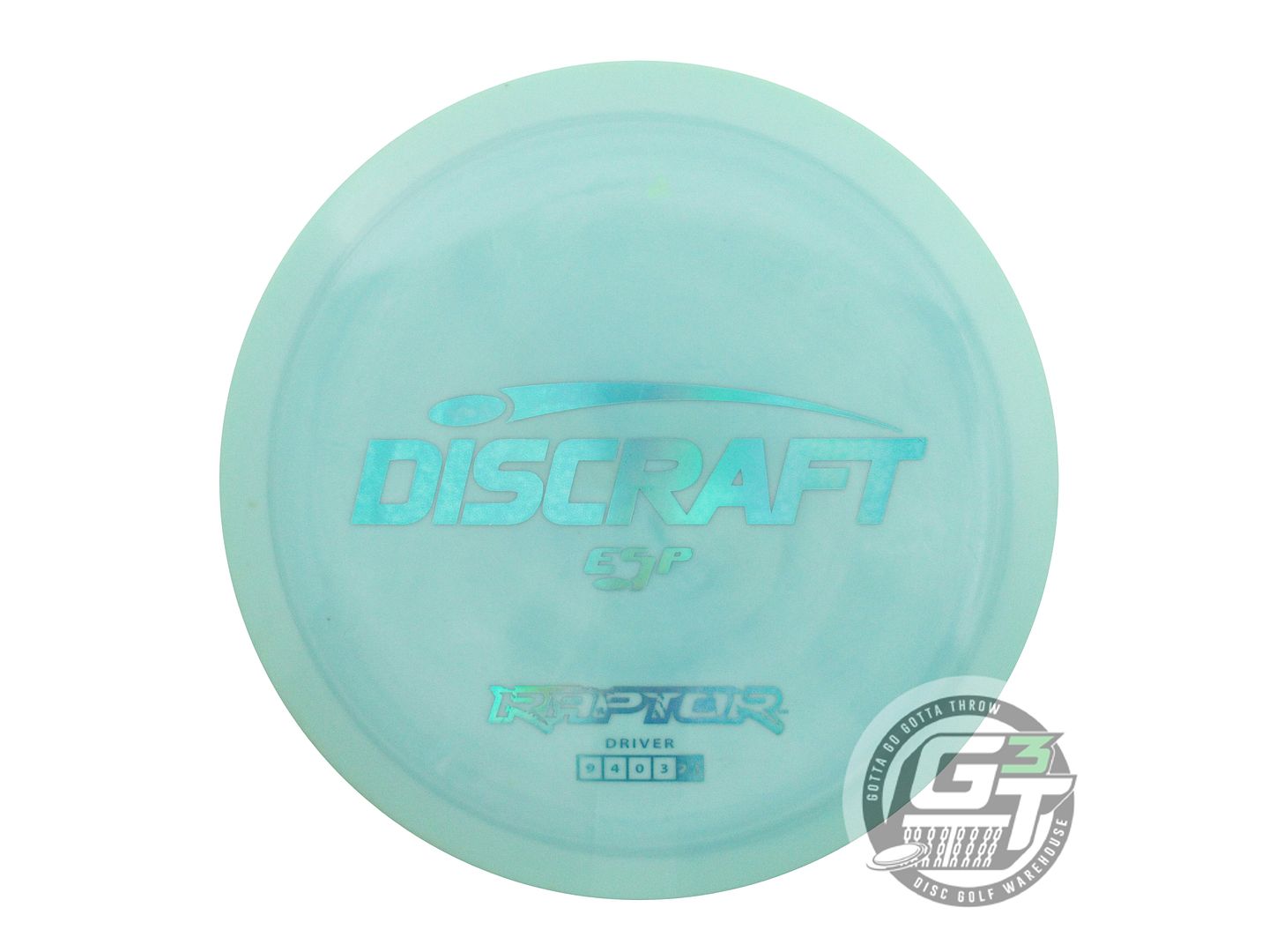 USED Discraft ESP Raptor 173g Seafoam Teal Holo Foil Distance Driver Golf Disc