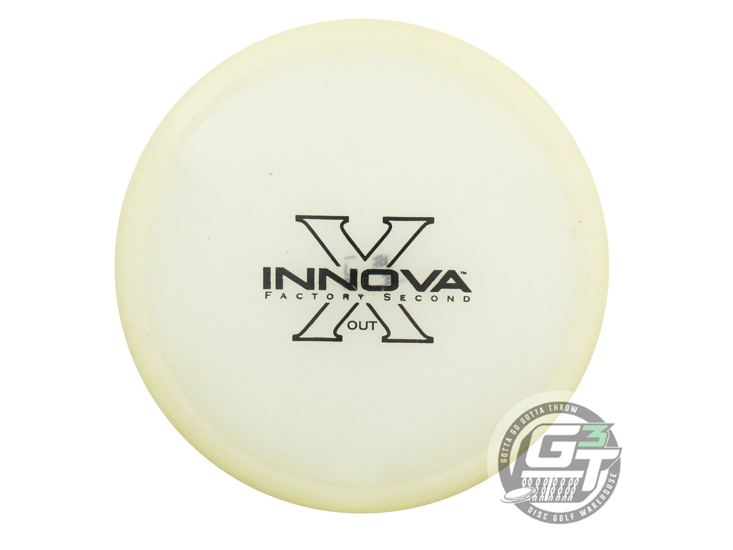 USED Innova X-OUT Champion Glow Rhyno 174g White Putter Golf Disc