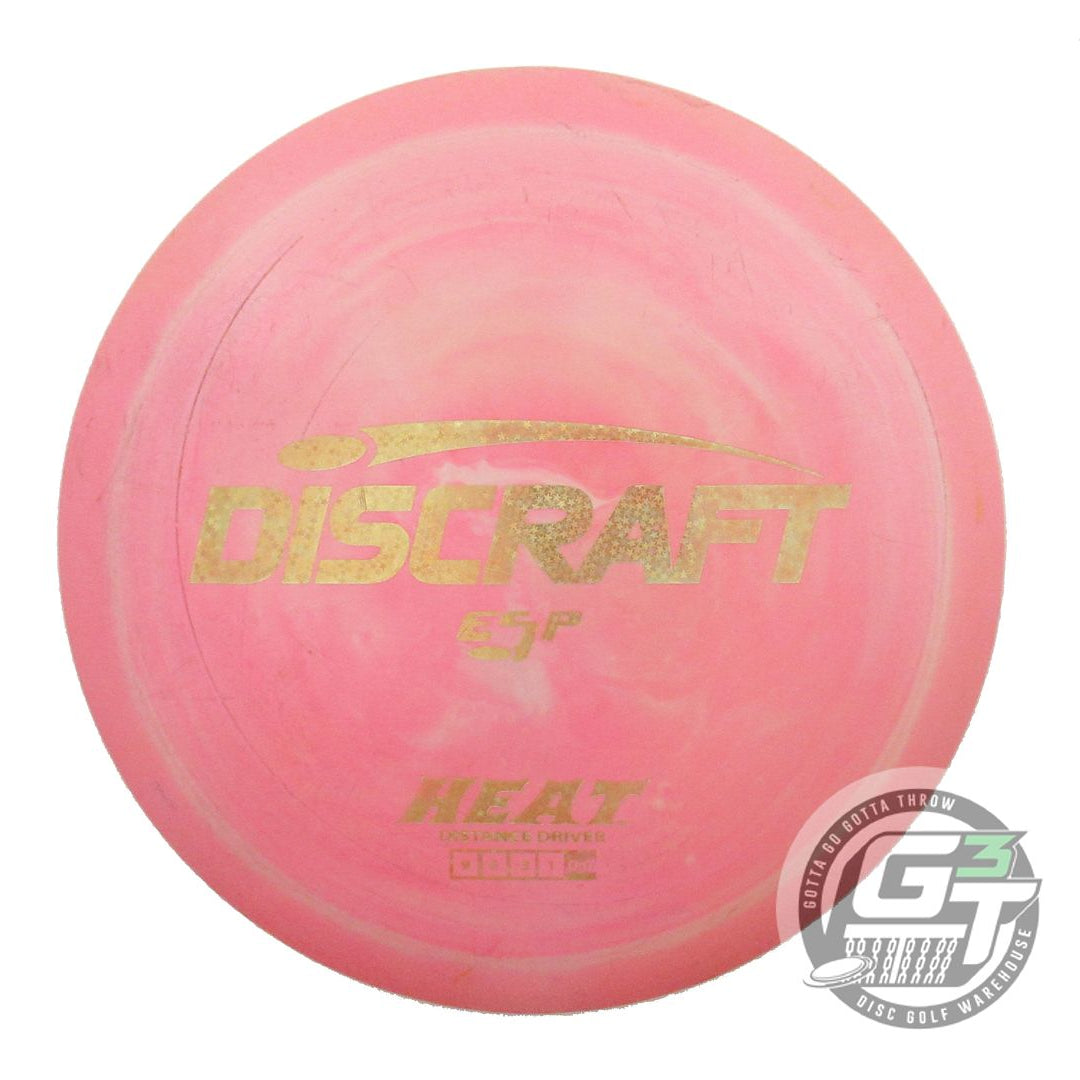 USED Discraft ESP Heat 174g Pink Gold Star Foil Distance Driver Golf Disc