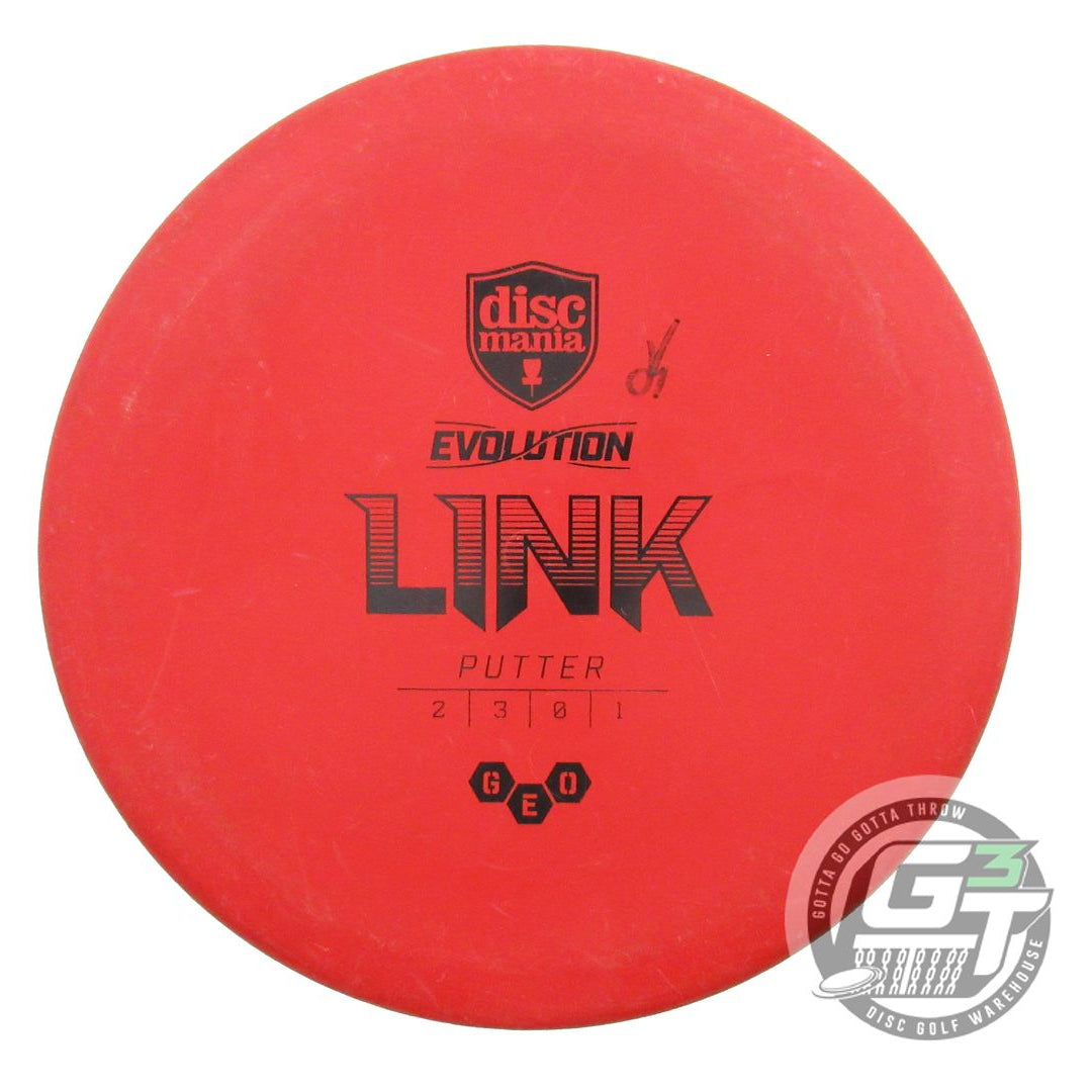 USED DiscMania GEO Link 175g Red Black Stamp Putter Golf Disc