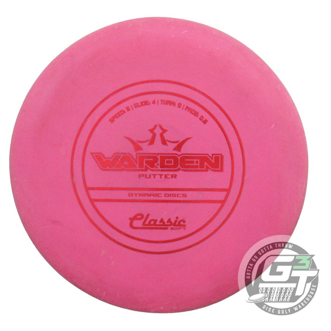 USED Dynamic Discs Classic Soft Burst Warden 174g Pink Red Foil Putter Golf Disc
