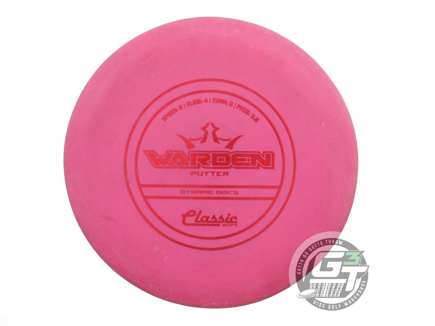USED Dynamic Discs Classic Soft Burst Warden 174g Pink Red Foil Putter Golf Disc