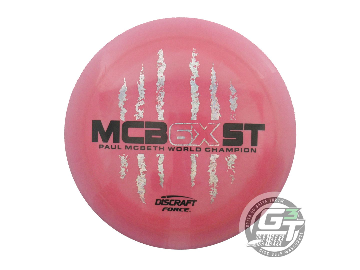 USED Discraft 6X McBEAST ESP Force 174g Pink Hypnotic Foil Distance Driver Disc