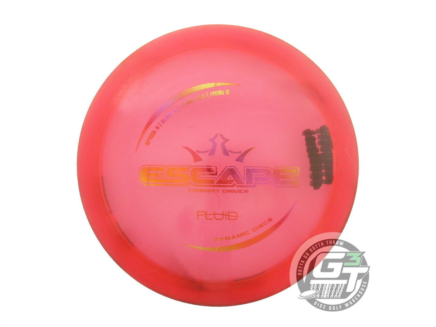 USED Dynamic Discs Fluid Escape 175g Pink Sunset Foil Fairway Driver Golf Disc