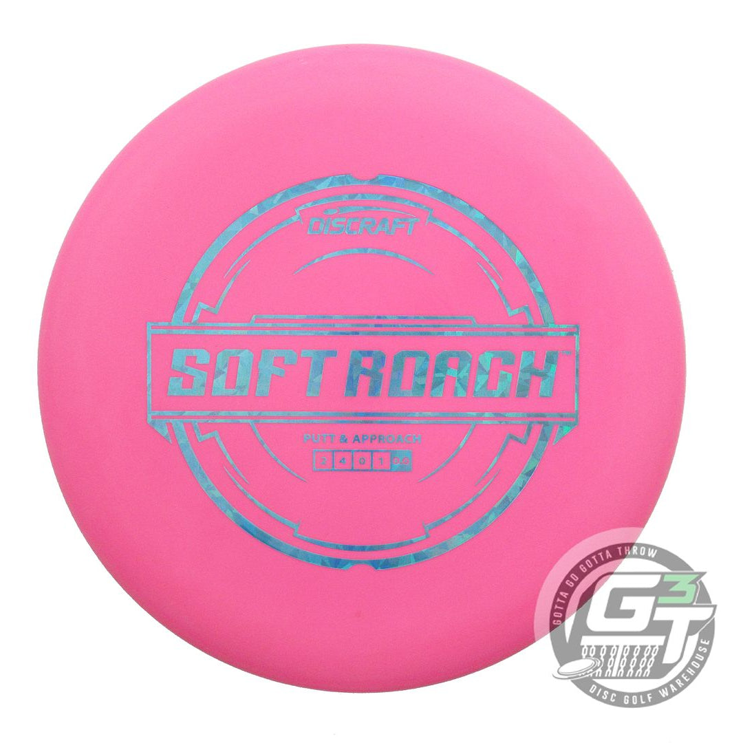 USED Discraft Putter Line Soft Roach 176g Pink Teal Shatter B Putter Golf Disc