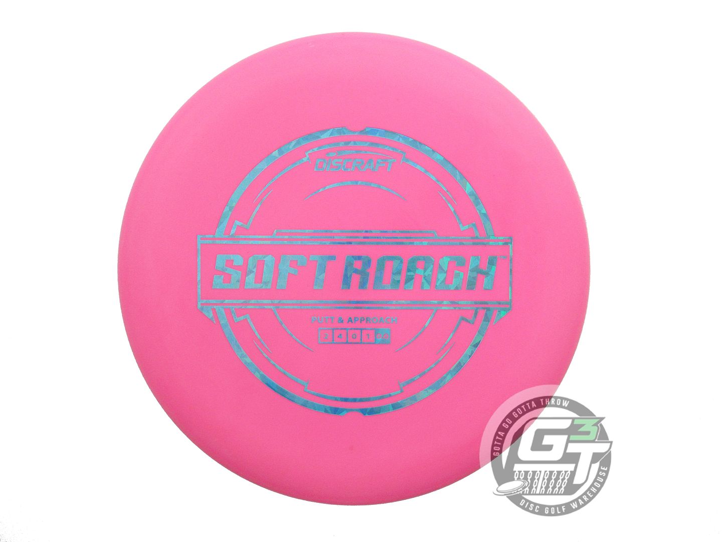USED Discraft Putter Line Soft Roach 176g Pink Teal Shatter B Putter Golf Disc