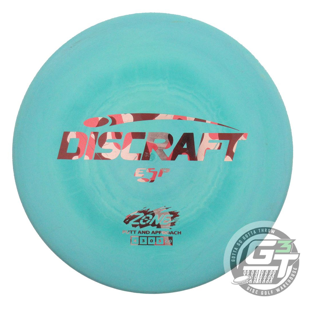 USED Discraft ESP Zone 175g Seafoam Pink Camo Foil Putter Golf Disc