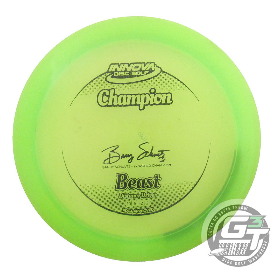 USED Innova Champion Beast 166g Lime Black Stamp Distance Driver Golf Disc