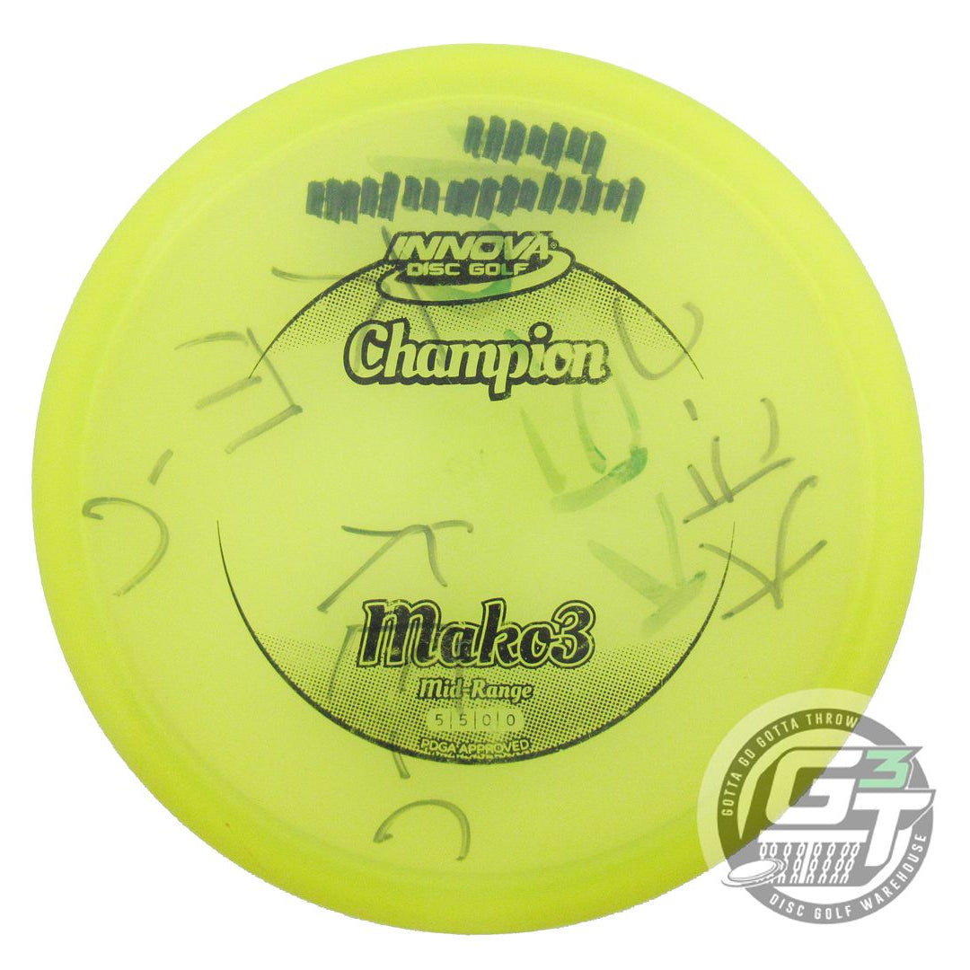 USED Innova Champion Mako3 168g Yellow Black Stamp Midrange Golf Disc
