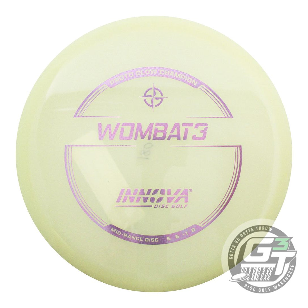 Innova Proto Glow Champion Wombat3 Midrange Golf Disc (Individually Listed)