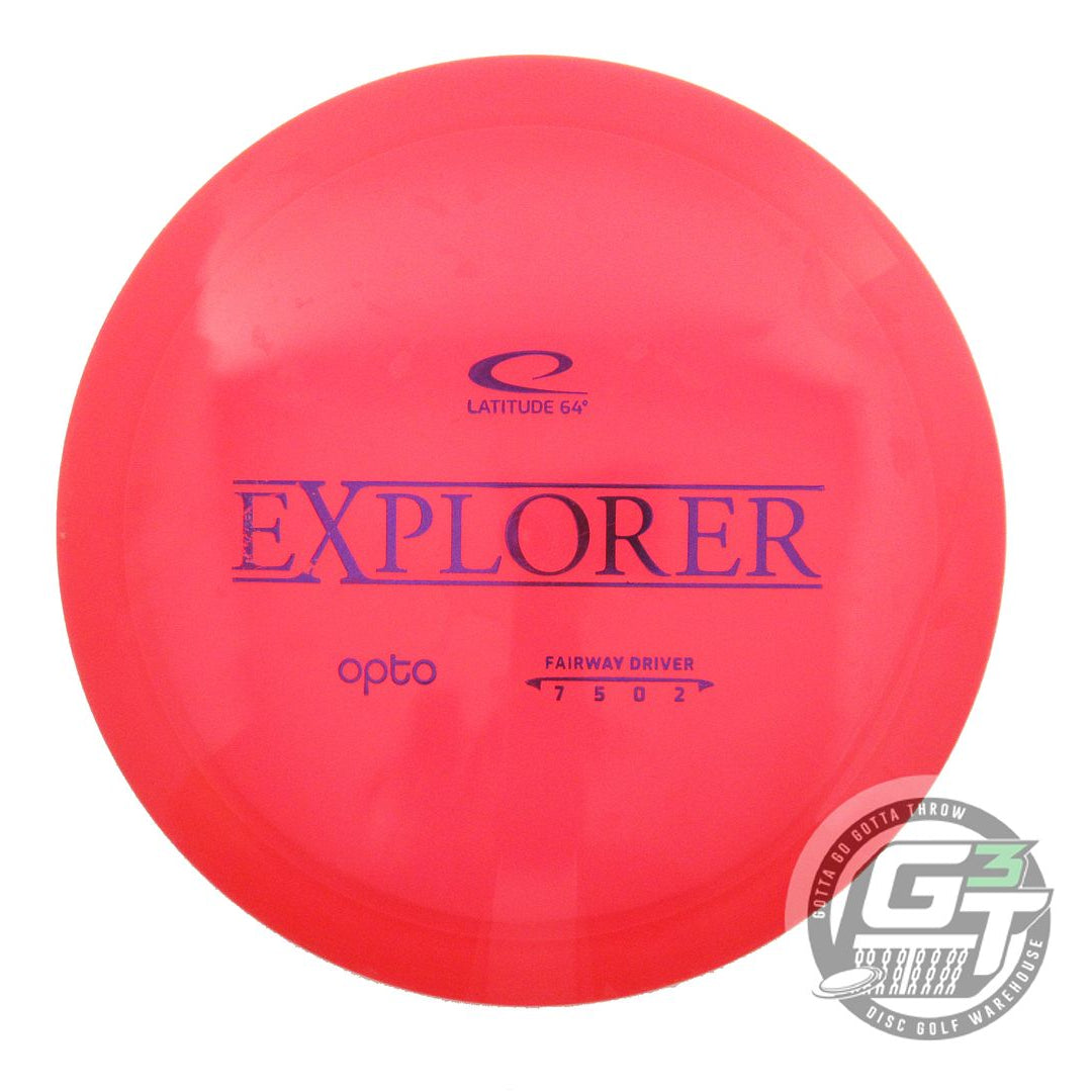 USED Latitude 64 Opto Explorer 173g Red Purple Foil Distance Driver Golf Disc