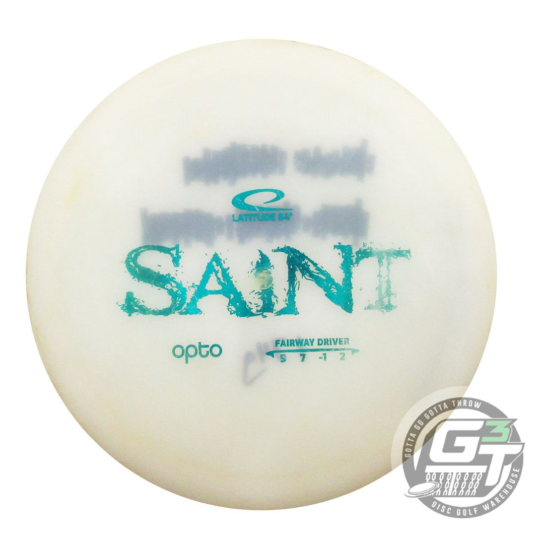 USED Latitude 64 Opto Saint 174g White Teal Foil Fairway Driver Golf Disc