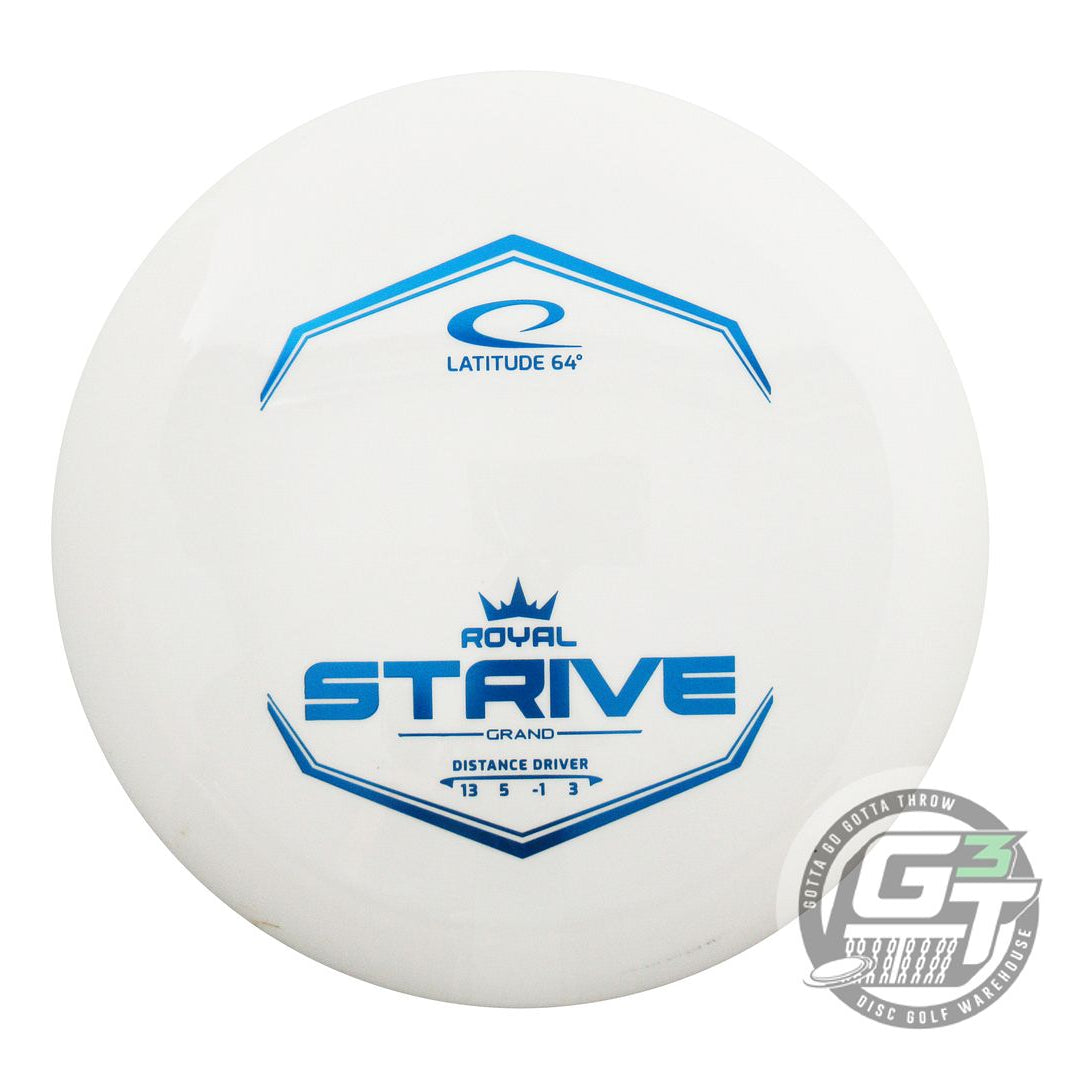 NOS Latitude 64 Royal Grand Strive 175g White Blue Foil Distance Driver Disc