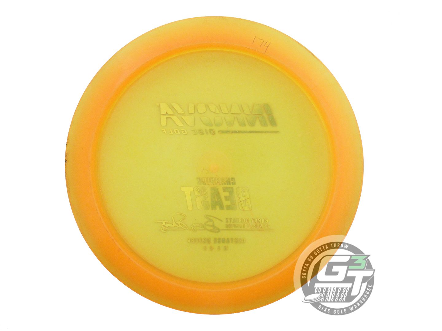 USED Innova Champion Beast 174g Marigold Red Foil Distance Driver Golf Disc
