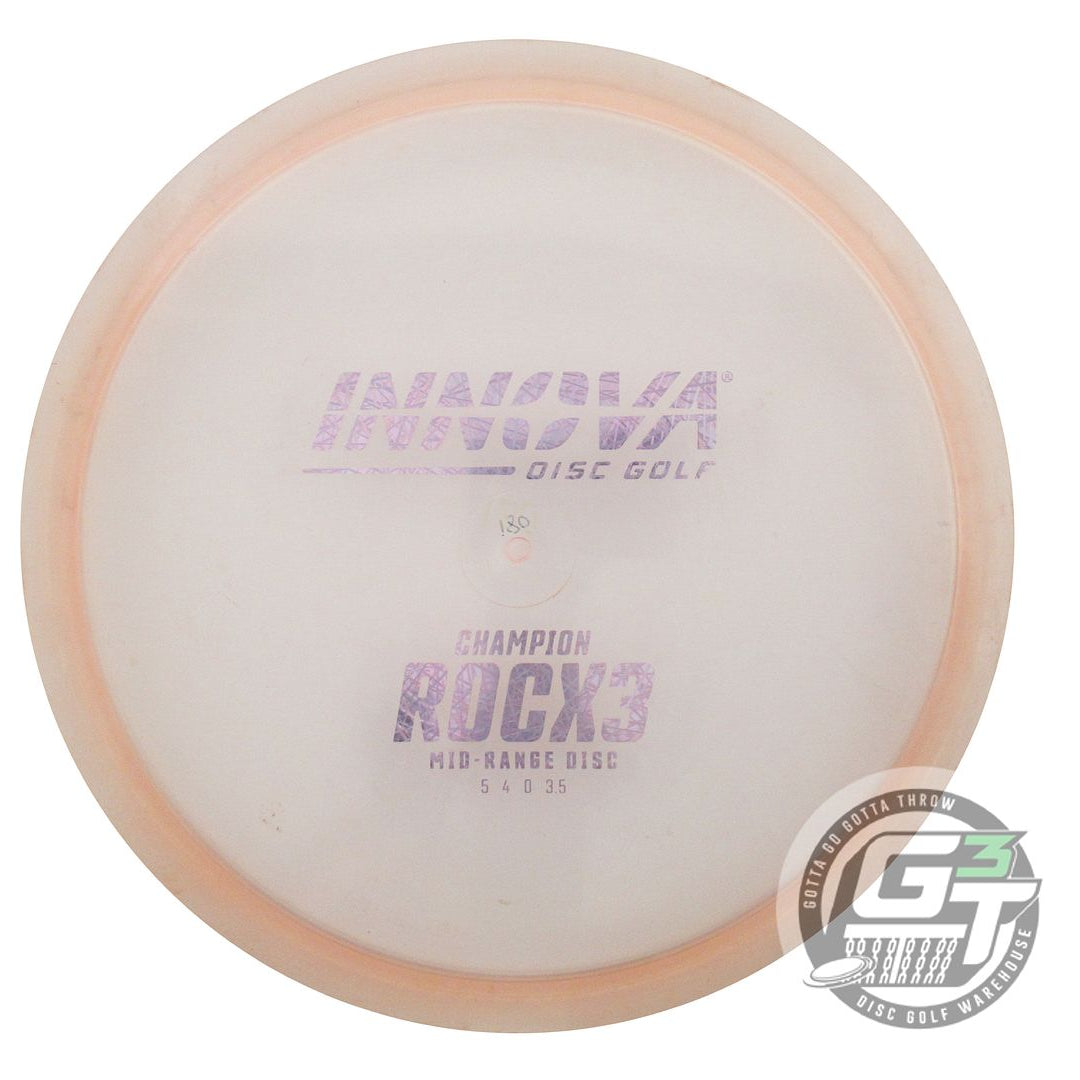 USED Innova Champion RocX3 180g Lt. Peach Lilac Foil Midrange Golf Disc