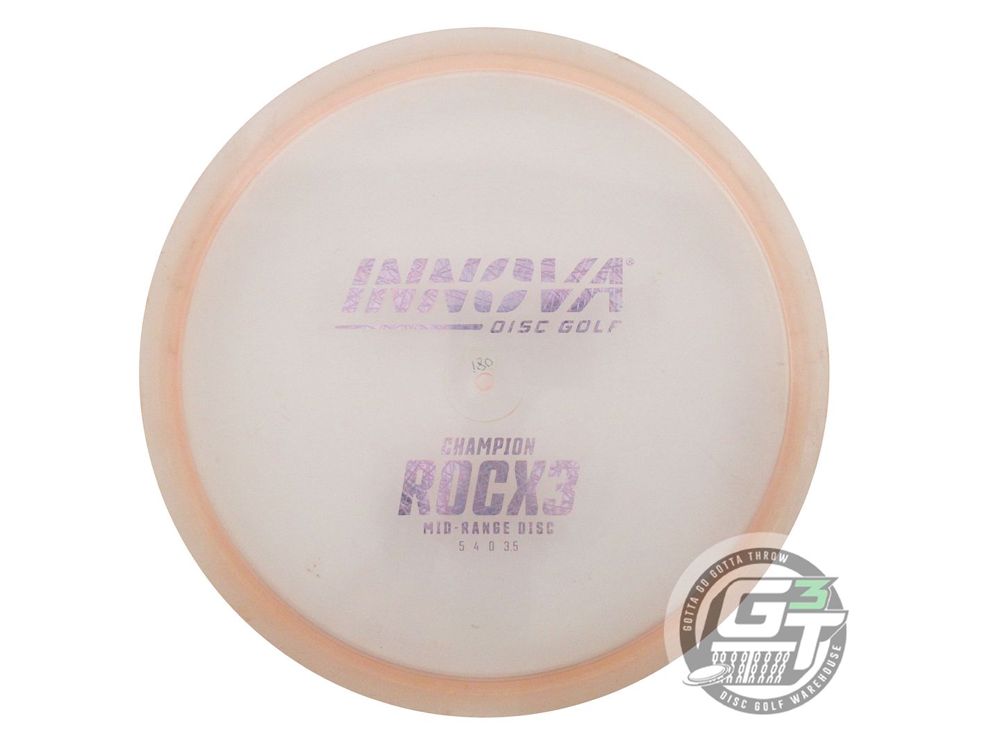 USED Innova Champion RocX3 180g Lt. Peach Lilac Foil Midrange Golf Disc