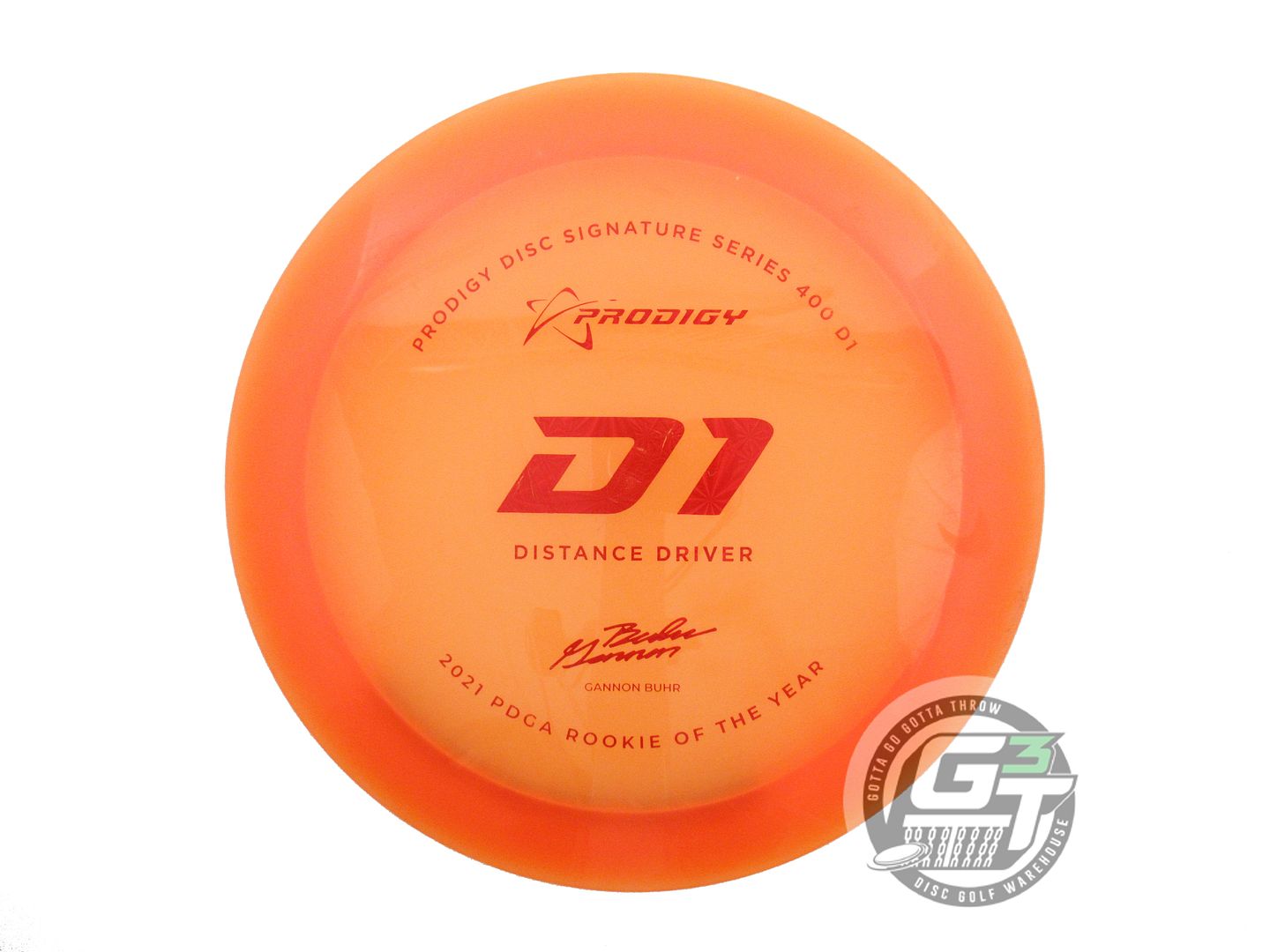 USED Prodigy Discs 400 D1 175g Orange Red Prism Foil Distance Driver Golf Disc