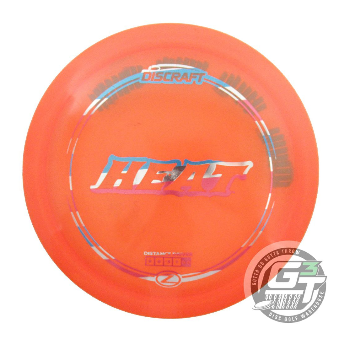 USED Discraft Z Heat 172g Orange Stripe Foil Distance Driver Golf Disc