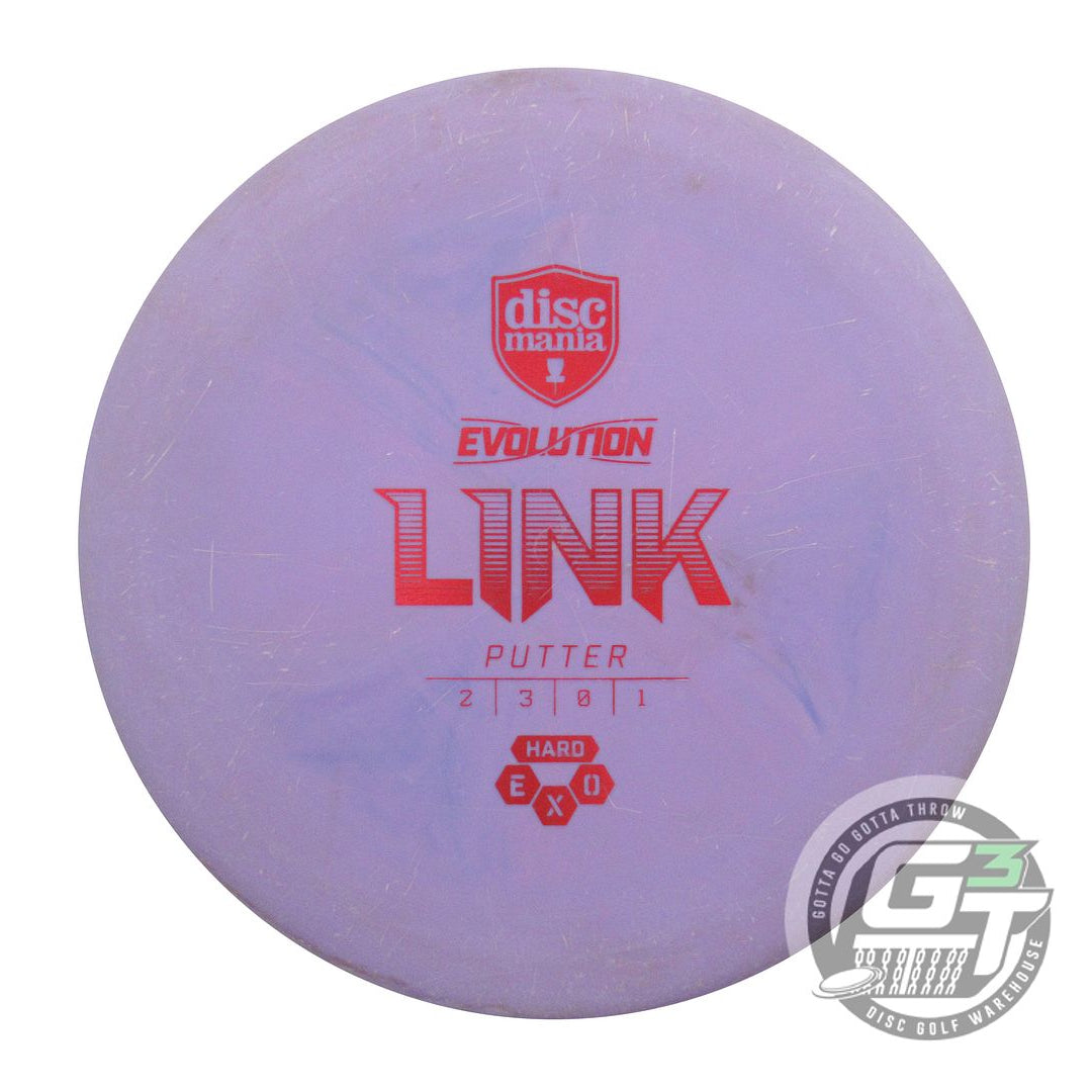 USED DiscMania EXO Hard Link 174g Purple Red Foil Putter Golf Disc