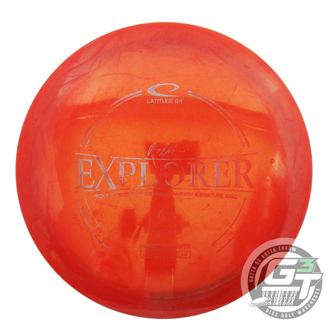 USED Latitude 64 Opto Explorer 170g Red Silver Stamp Distance Driver Golf Disc