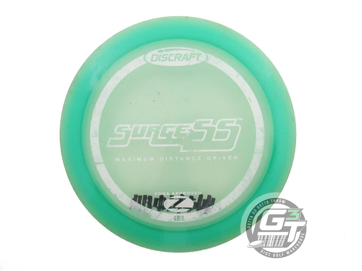USED Discraft Z Surge SS 172g Seafoam White Stamp PFN Distance Driver Golf Disc