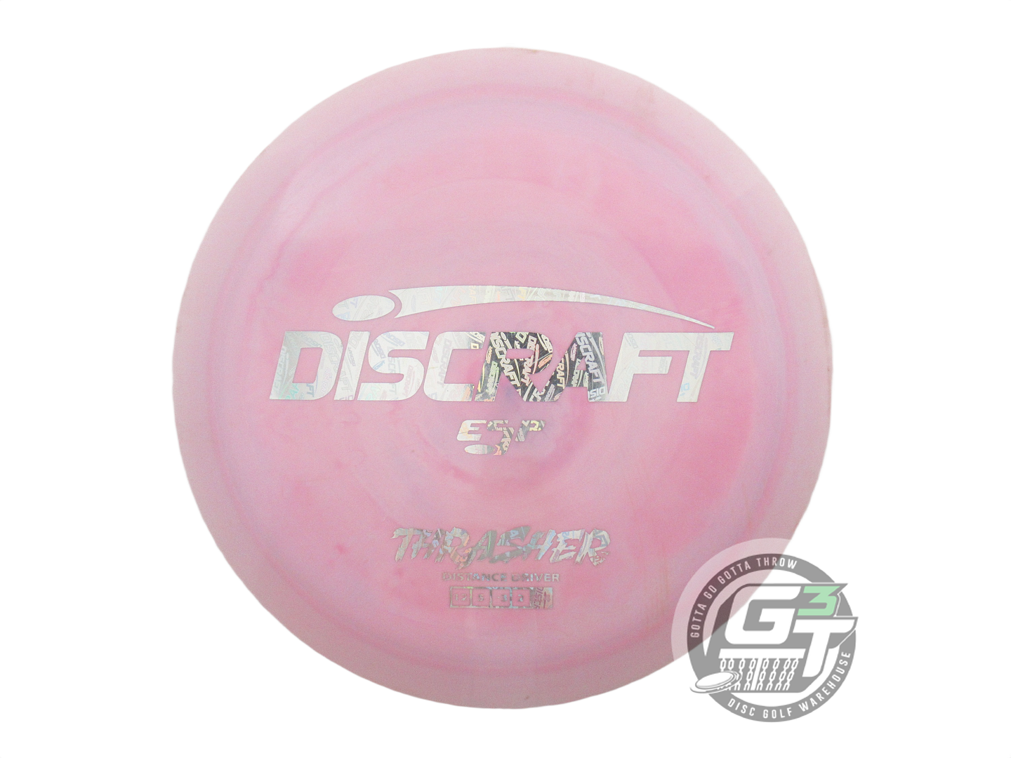 USED Discraft ESP Thrasher 171g Pink Holo Logo Foil Distance Driver Golf Disc