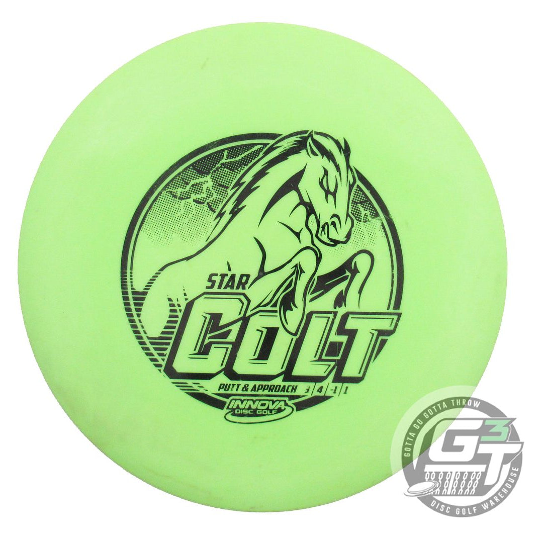 USED Innova Star Colt 175g Lime Black Stamp Putter Golf Disc