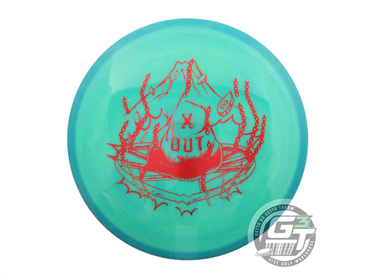USED Infinite X-OUT Halo S-Blend Centurion 175g Teal-Lime Fairway Driver Disc