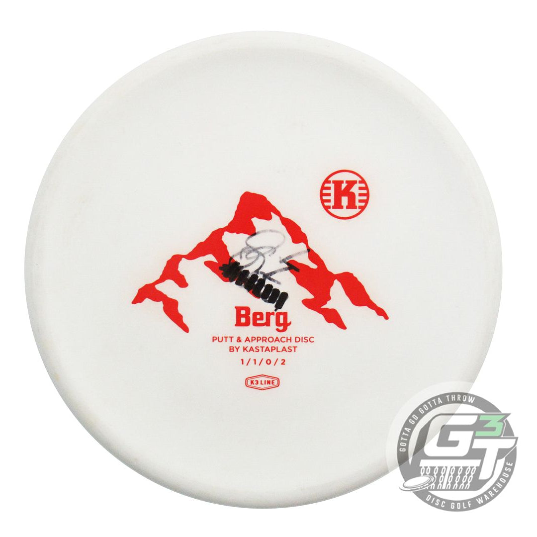 USED Kastaplast K3 Berg 174g White Red Stamp Putter Golf Disc