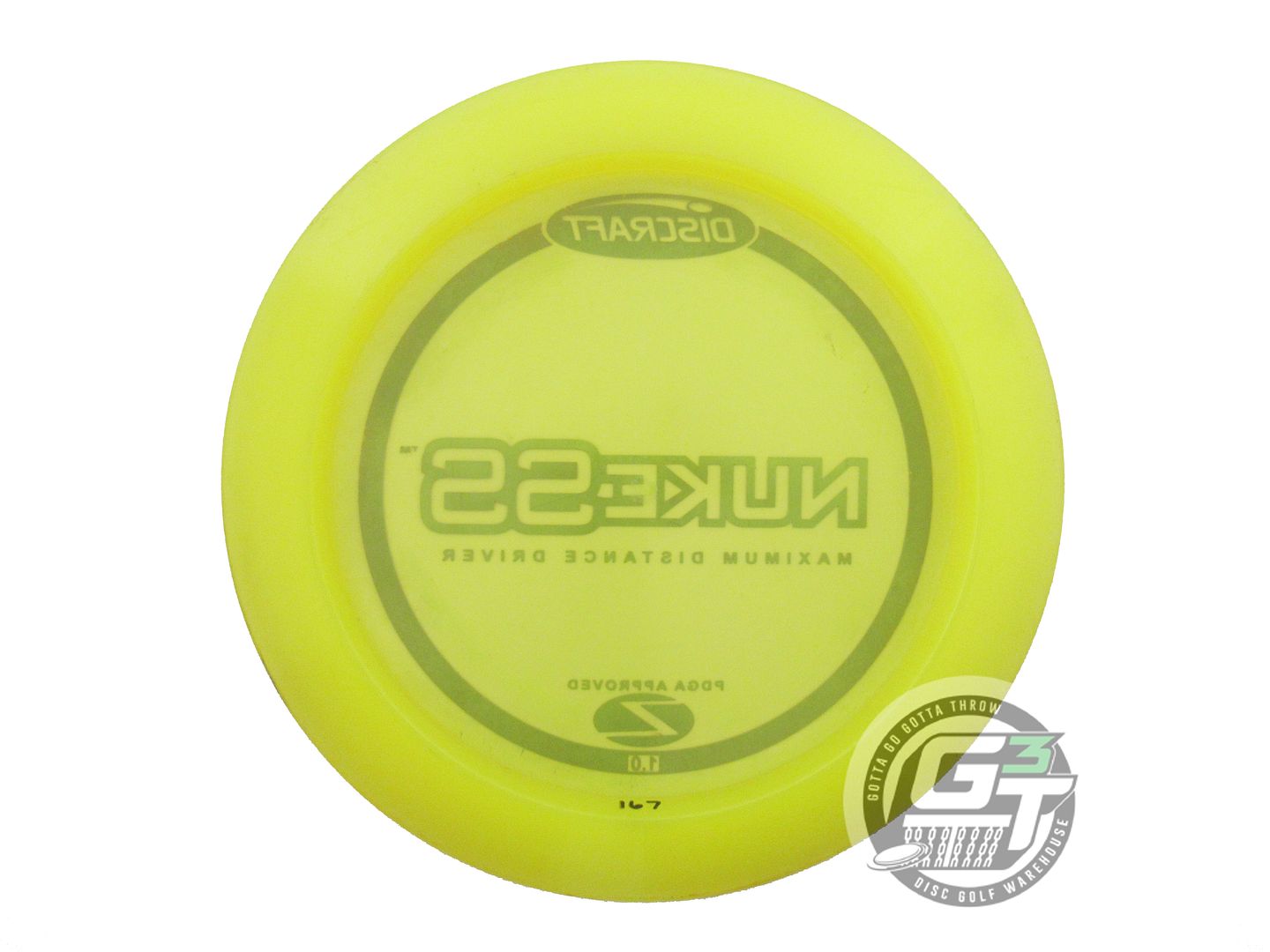 USED Discraft Z Nuke SS 167g Yellow Red Foil PFN Distance Driver Golf Disc