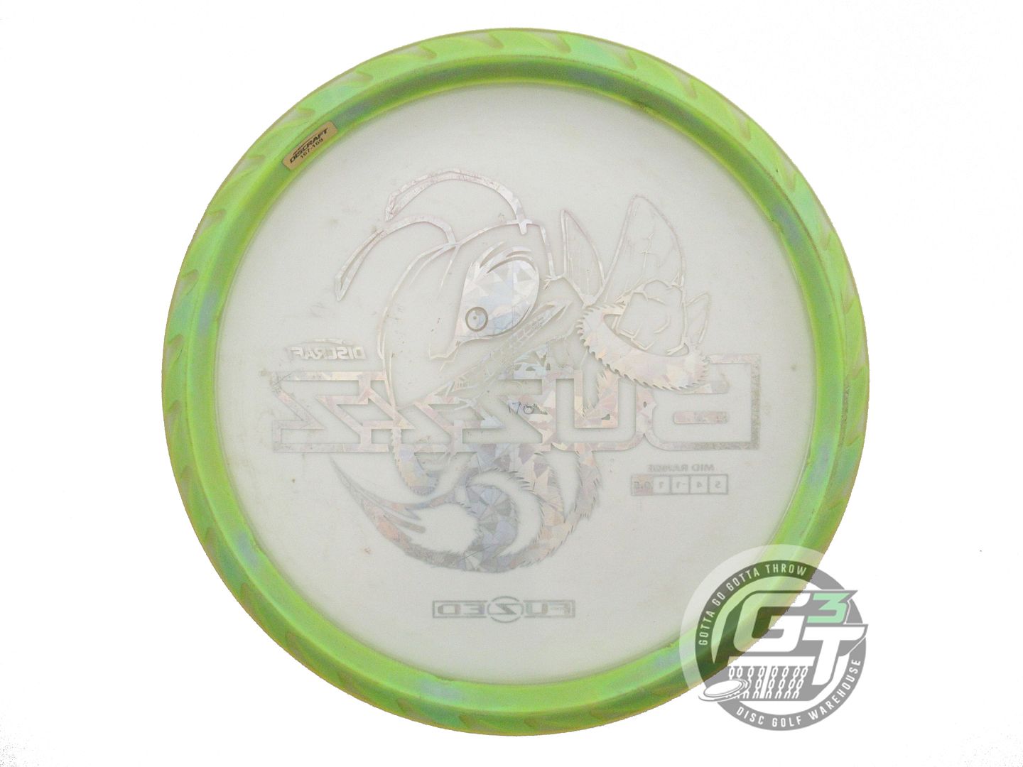 USED Discraft FuZed BuzzzSaw Buzzz 170g Clear Rainbow Shatter Midrange Golf Disc
