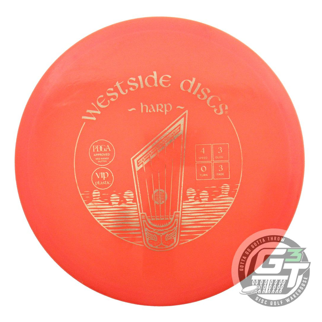 USED Westside Discs VIP Harp 173g Orange Gold Foil Putter Golf Disc