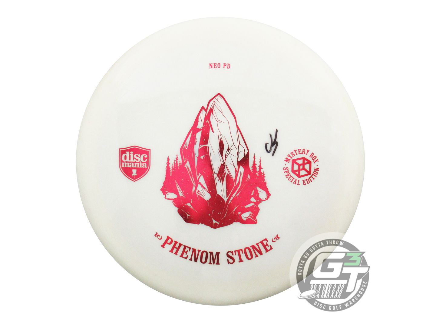 USED DiscMania PHENOM STONE Neo PD 173g White Red Foil Distance Driver Disc