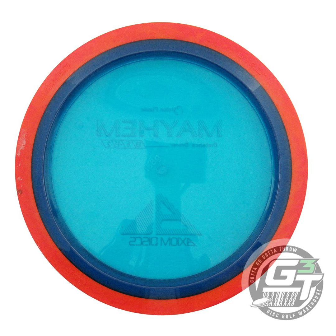 USED Axiom Discs Proton Mayhem 168g Blue Red Rim Distance Driver Golf Disc
