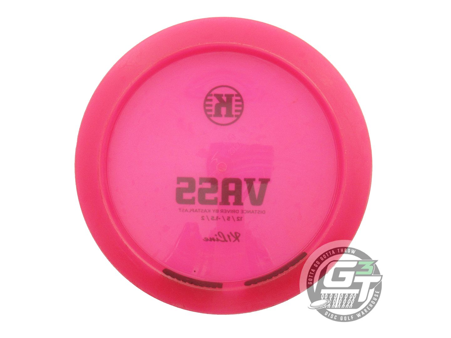 USED Kastaplast K1 Vass 174g Pink Black Stamp Distance Driver Golf Disc
