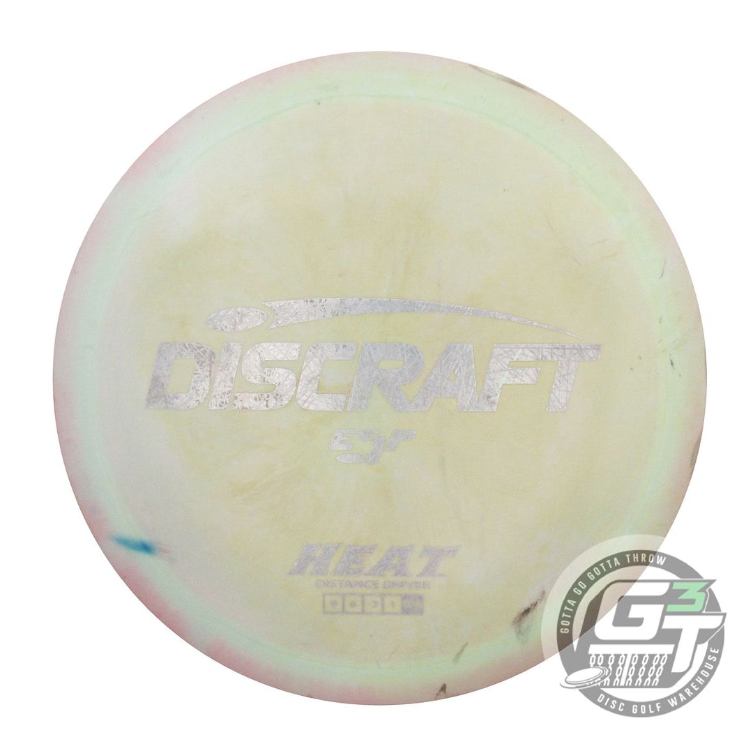 USED Discraft ESP Heat 174g Pink-Lime Silver Foil Distance Driver Golf Disc