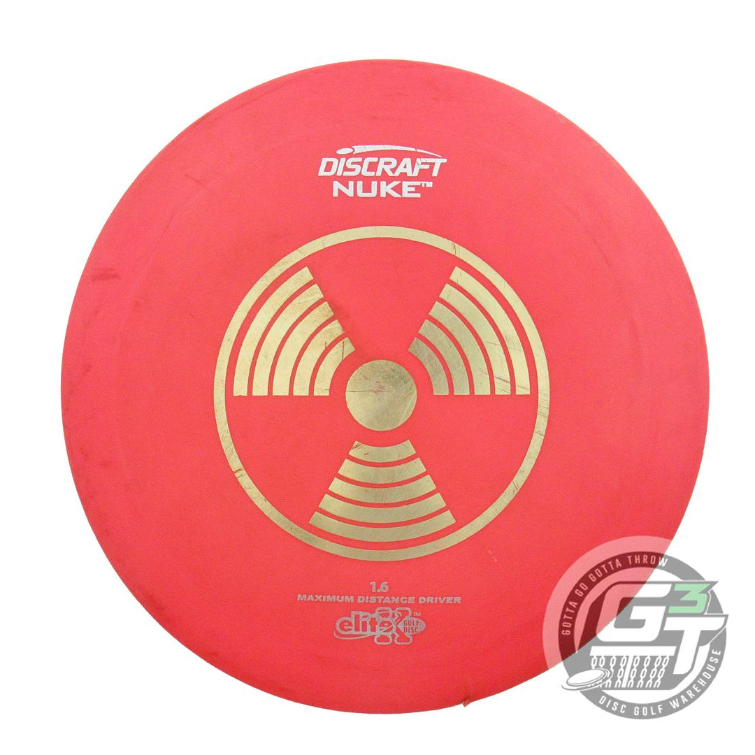 USED Discraft Elite X Nuke 171g Red Gold Foil Distance Driver Golf Disc