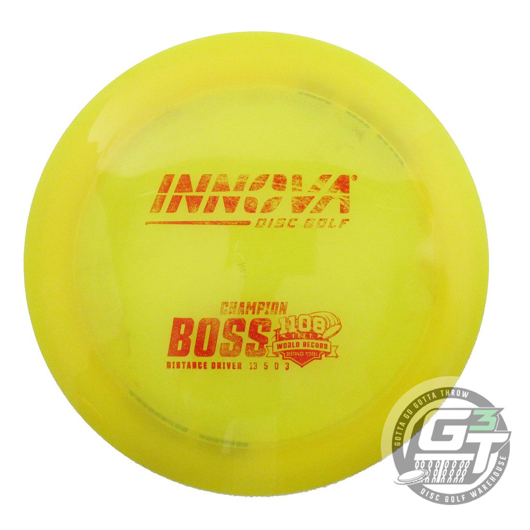 USED Innova Champion Boss 174g Yellow Red Stamp Distance Driver Golf Disc