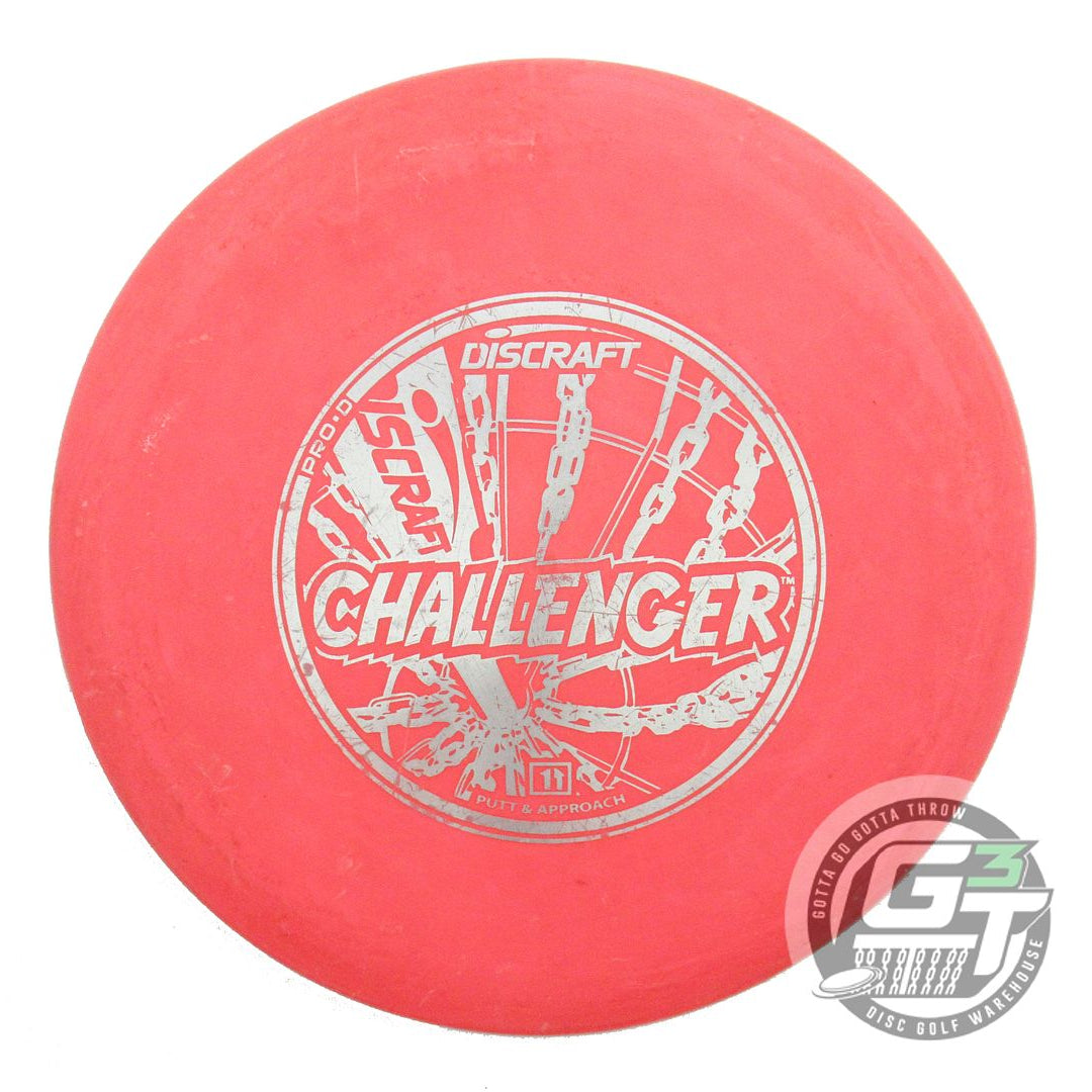 USED Discraft Pro D Challenger 174g Red Silver Foil POP TOP Putter Golf Disc