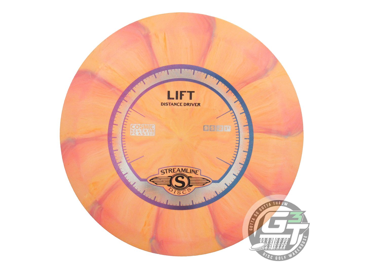 USED Streamline Discs Cosmic Neutron Lift 168g Orange-Pink Distance Driver Disc