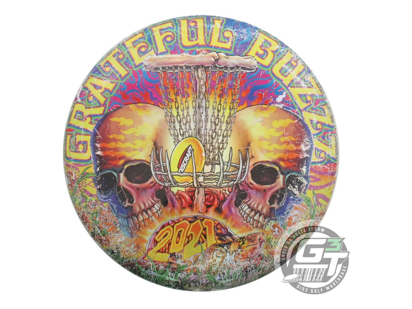 USED Discraft SuperColor ESP Buzzz 178g GRATEFUL DEAD Holo Foil Midrange Disc