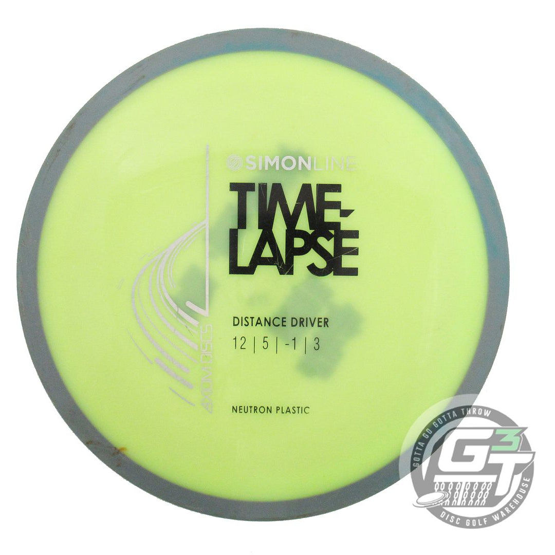 USED Axiom Discs Neutron Time Lapse 172g Yellow Gray Rim Driver Golf Disc