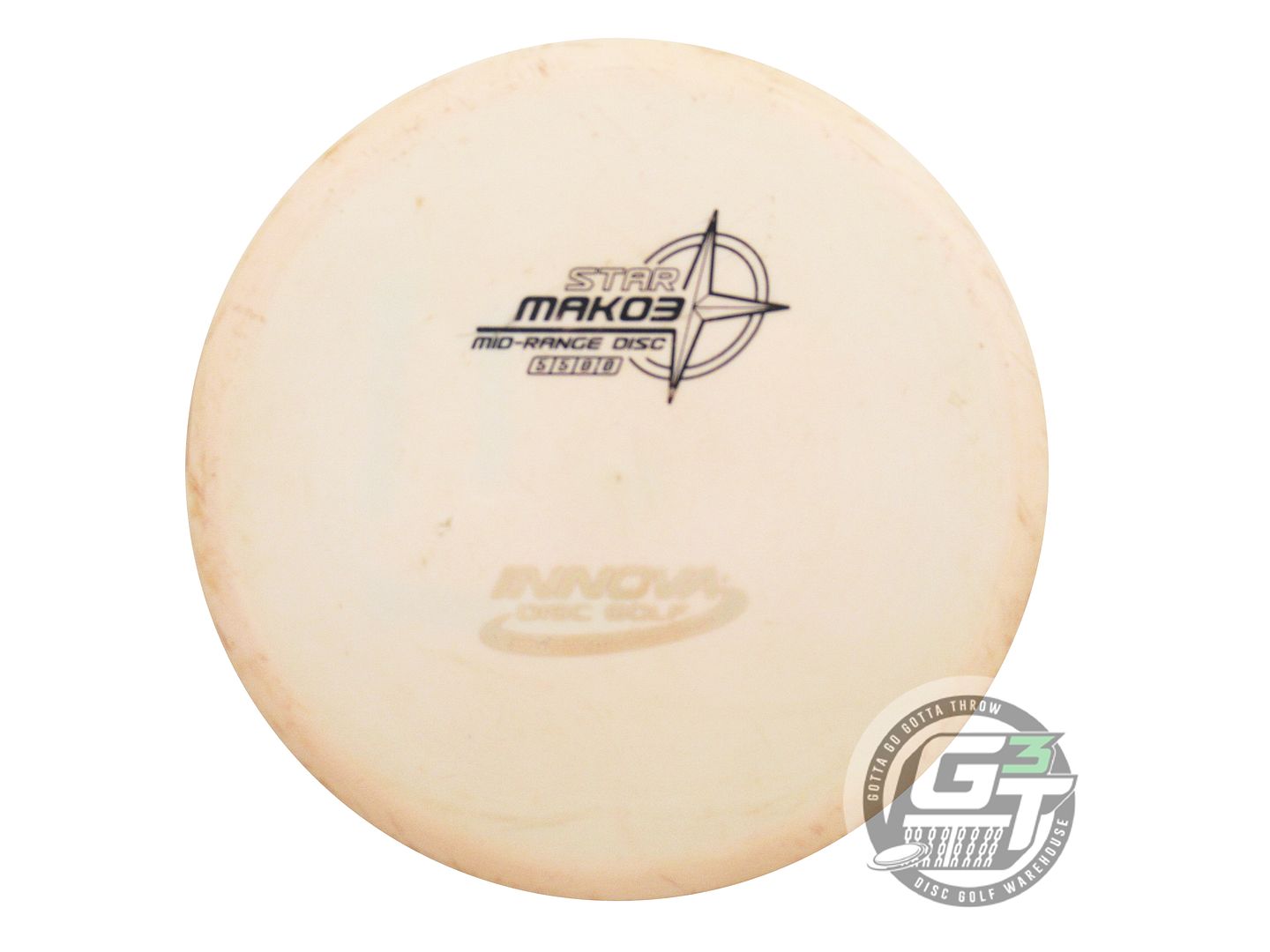 USED Innova Star Mako3 180g Lt. Pink Black & White Stamp Midrange Golf Disc