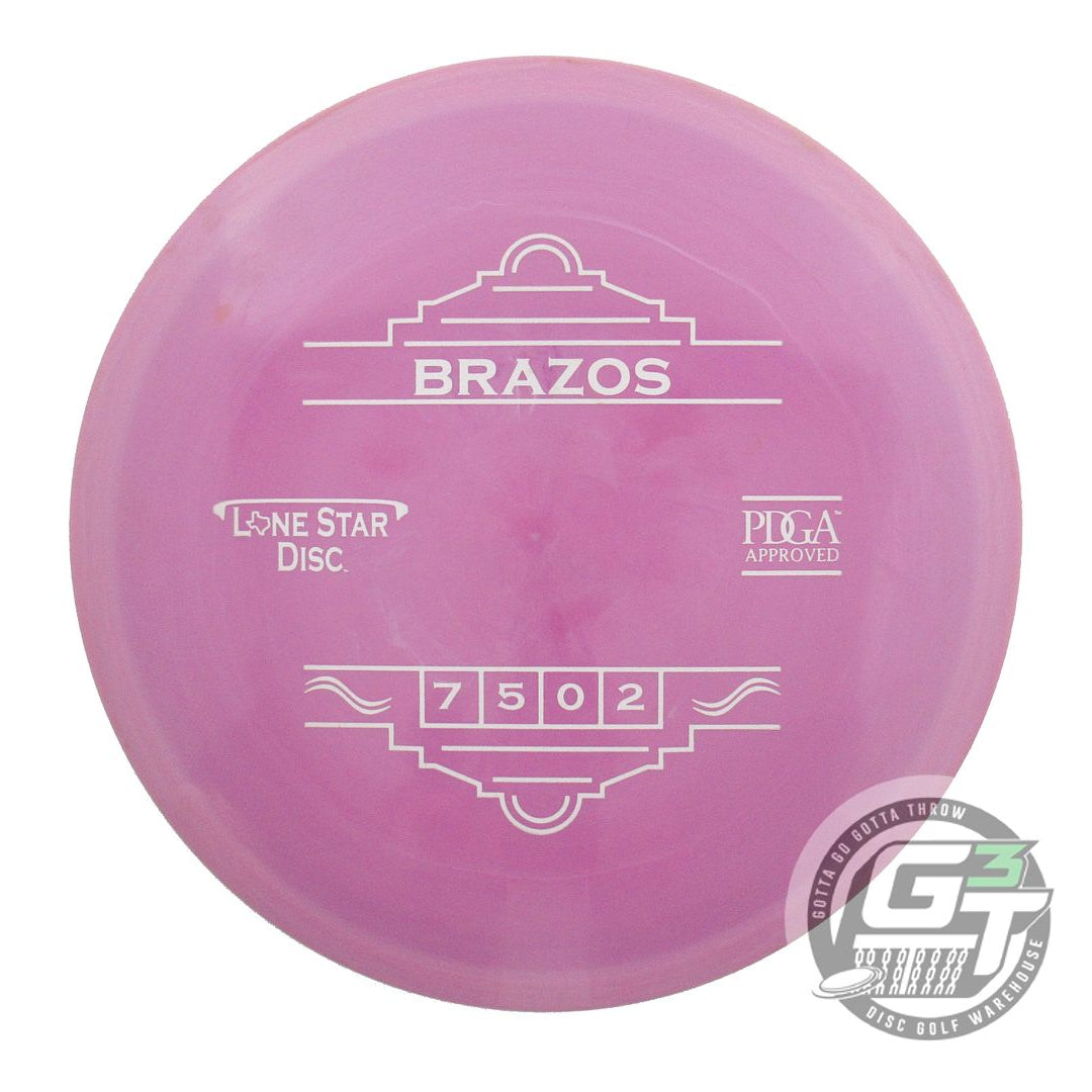 USED Lone Star Alpha Brazos 172g Lilac White Stamp Fairway Driver Golf Disc