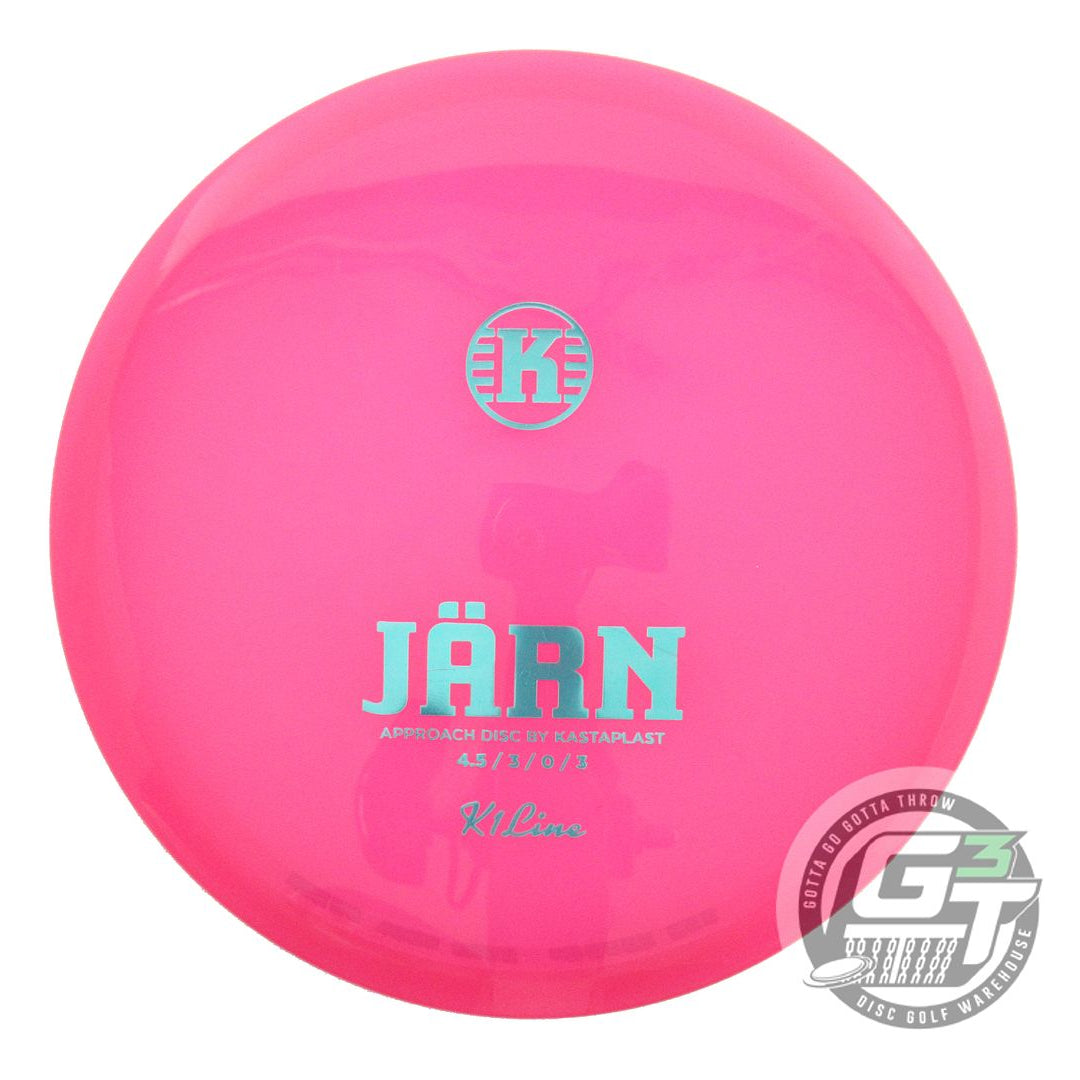 USED Kastaplast K1 Jarn 176g Pink Aqua Foil A Midrange Golf Disc