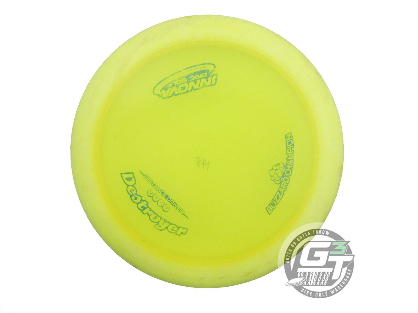 USED Innova Blizzard Destroyer 149g Yellow Blue Foil Distance Driver Golf Disc