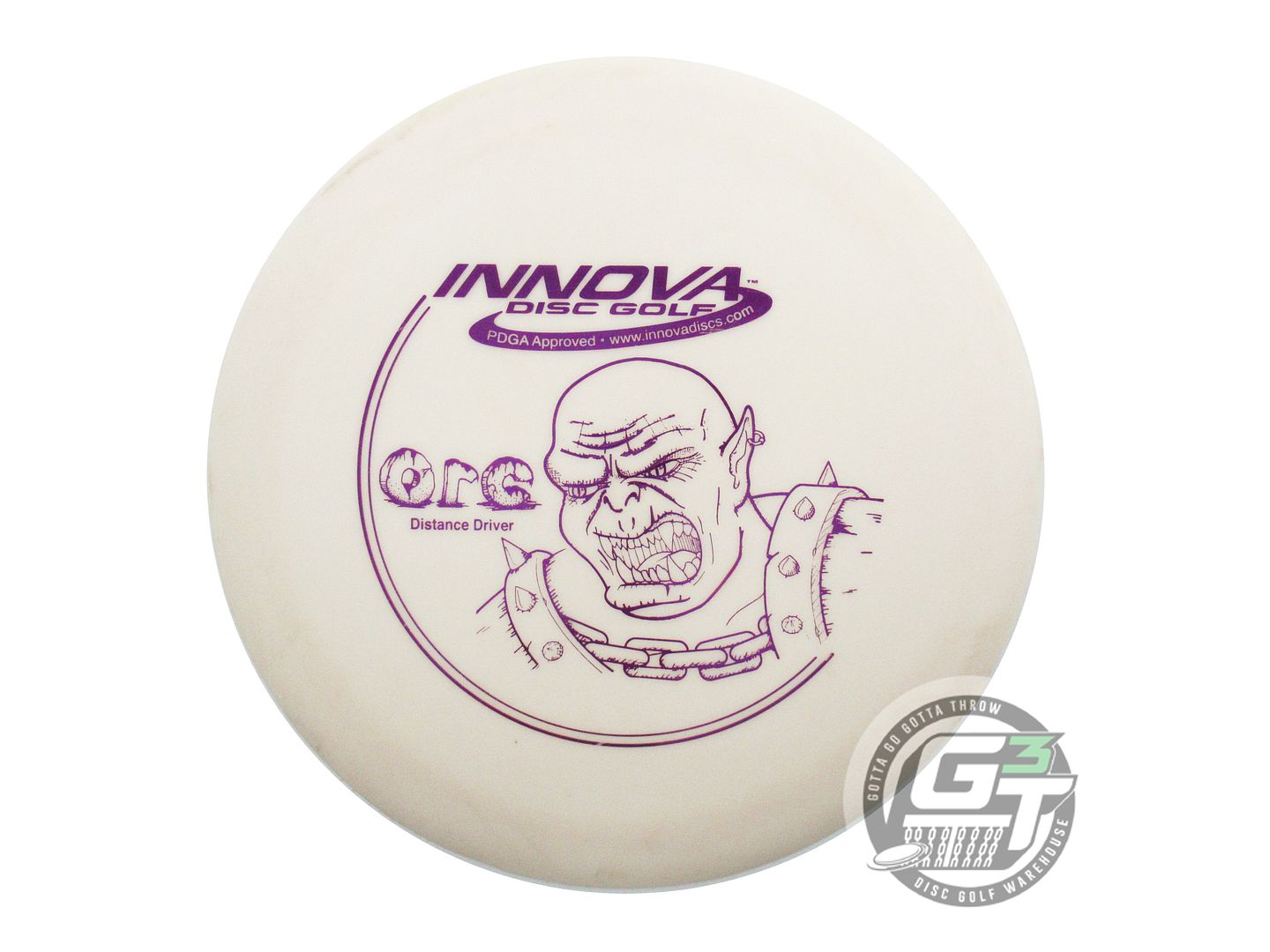 USED Innova DX Orc 167g White Purple Foil Distance Driver Golf Disc