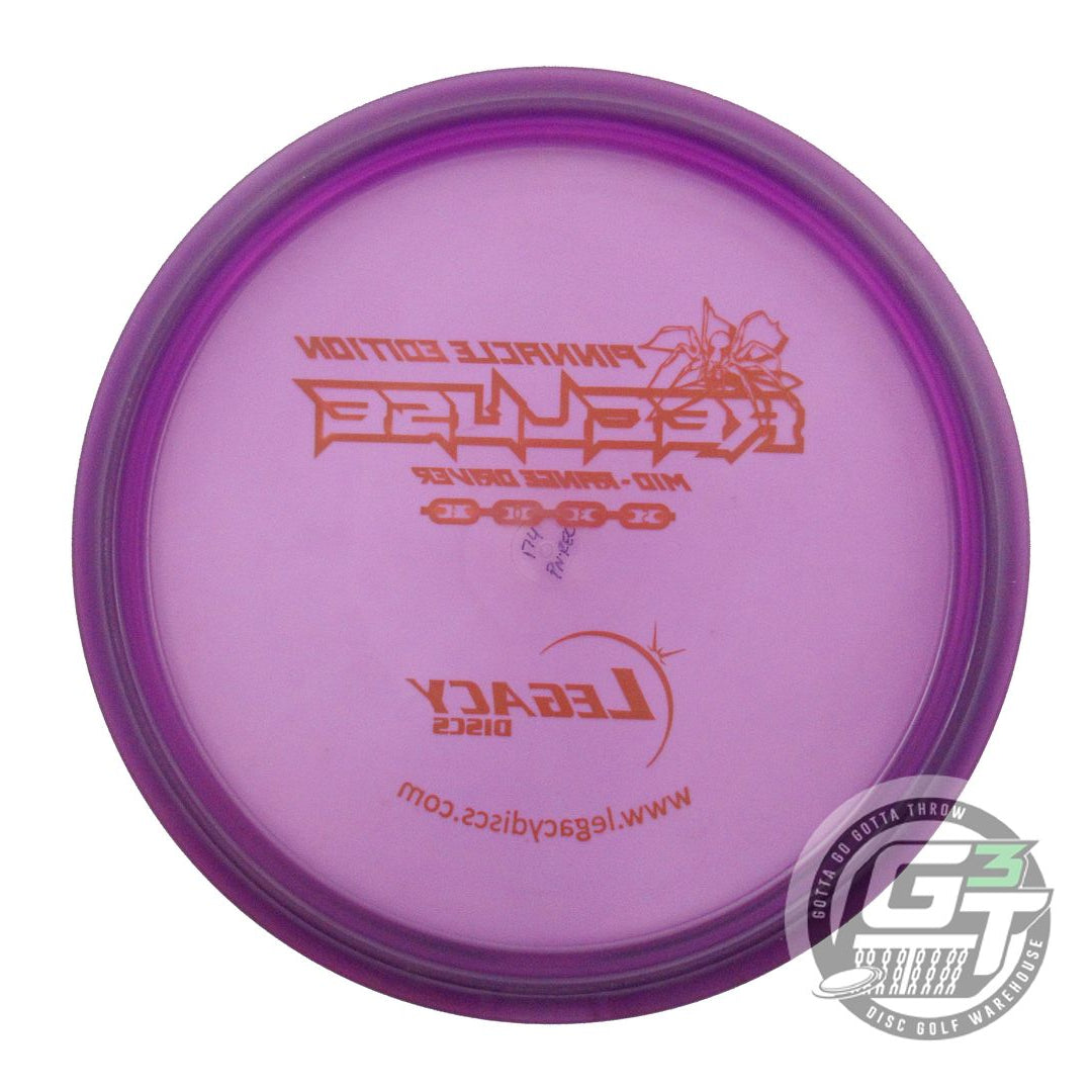 USED Legacy Discs Pinnacle Recluse 174g Purple Marigold Stamp Midrange Golf Disc