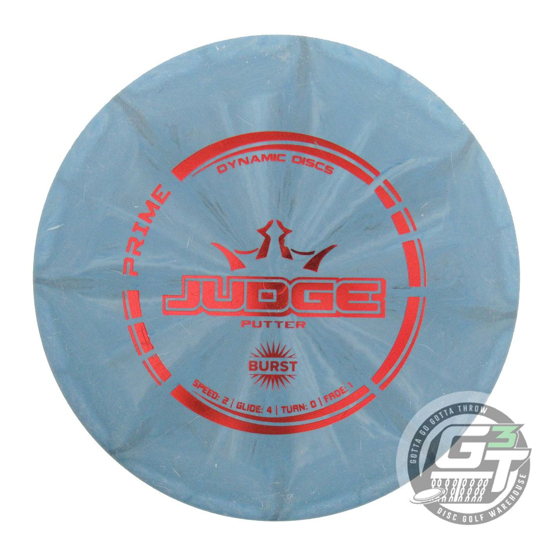 USED Dynamic Discs Prime Burst Judge 176g Blue Red Foil Putter Golf Disc