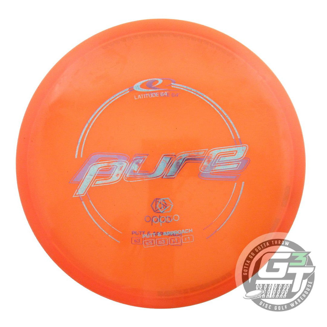 USED Latitude 64 X-OUT Opto Pure 175g Orange Putter Golf Disc